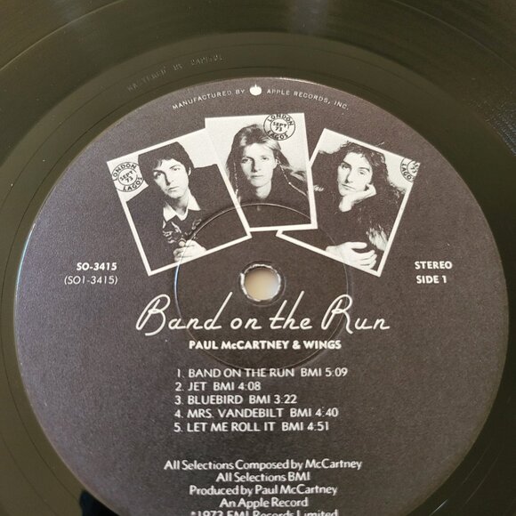 Paul McCartney & Wings - Band on the Run - 1973 Apple SO-3415 Rock Vinyl LP LPC - Picture 9 of 11